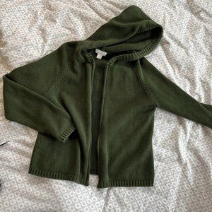 100% Cotton Green Hooded Sweater